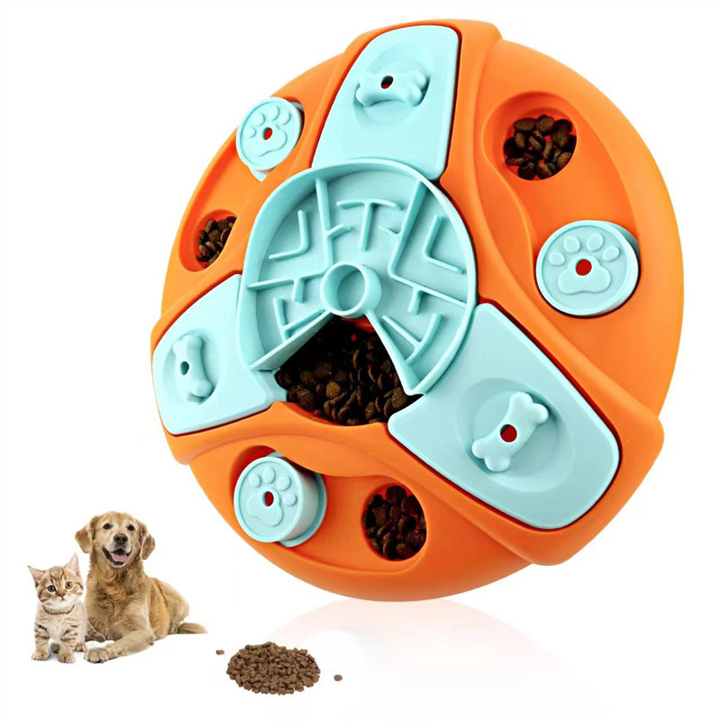 Brinquedo quebra-cabeça para animais de estimação faltando comida escondida tigela de comida